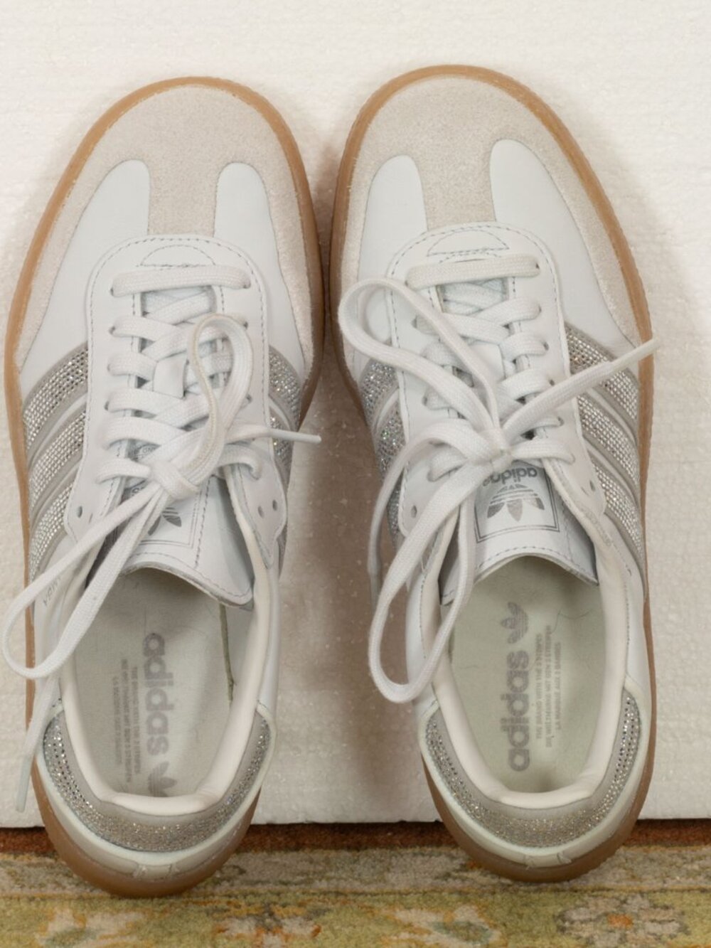 NEW ADIDAS ORIGINALS SAMBAE W SNEAKERS CRYSTAL WHITE SIZE 7 SOLD OUT - Picture 6 of 8